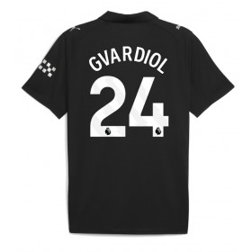 Herren Fußballbekleidung Manchester City Josko Gvardiol #24 Auswärtstrikot 2025-26 Kurzarm